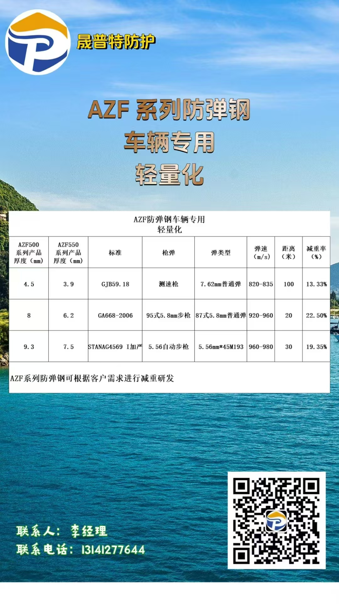 車(chē)輛專(zhuān)用輕量化防護(hù)鋼